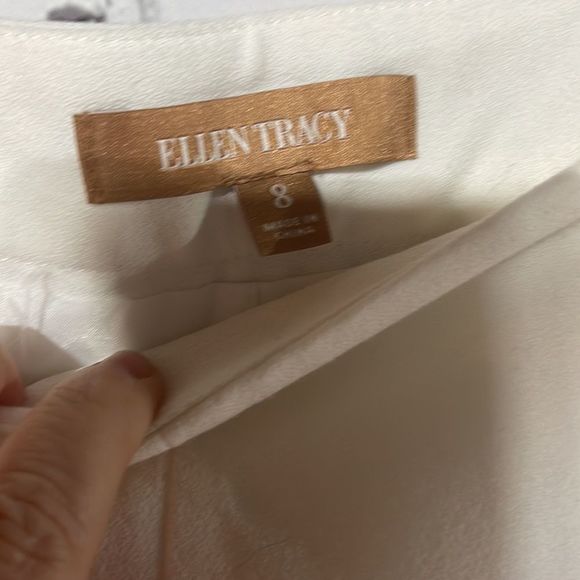 Classic Cream Wide Leg Side Zip Pant 8 Ellen Tracy - Picture 5 of 12